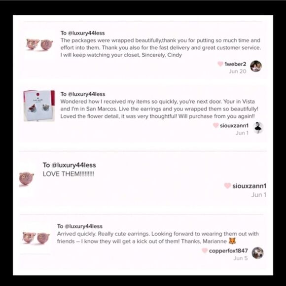 KATE SPADE FLYING PIG ROSE GOLD PAVE EARRINGS - Picture 5 of 6